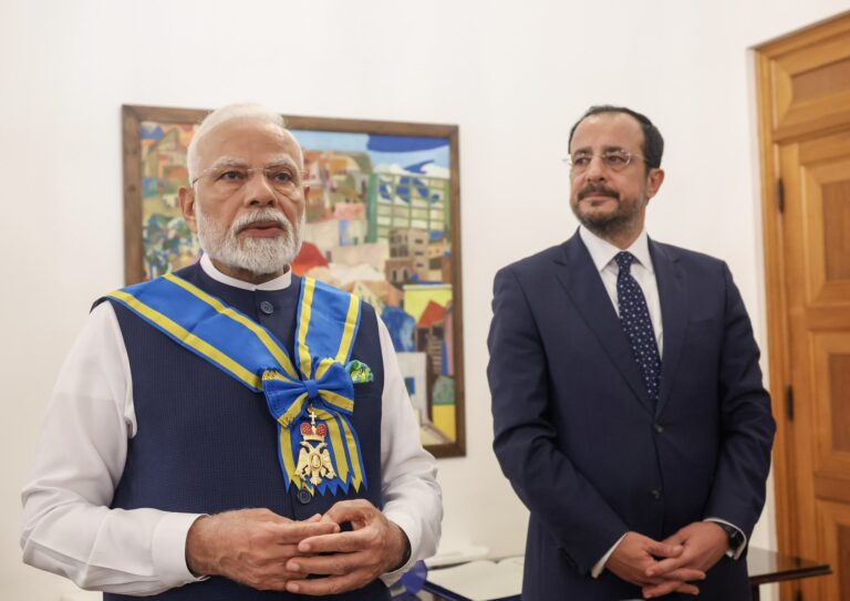 प्रधानमंत्री मोदी को साइप्रस का सर्वोच्च सम्मान, कहा- यह 140 करोड़ भारतीयों का गौरव